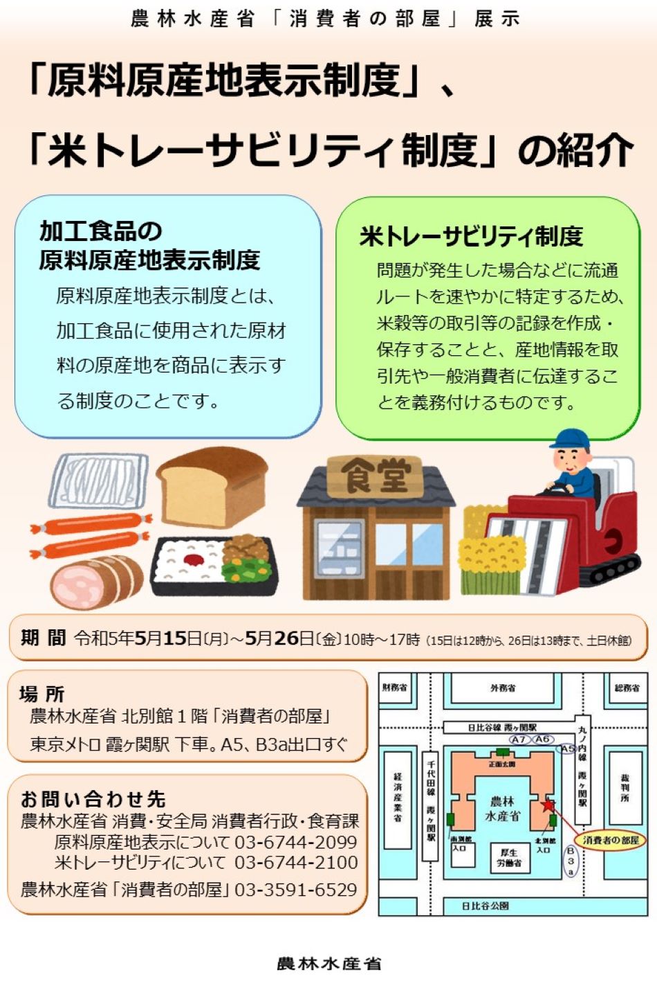 展示内容のチラシ