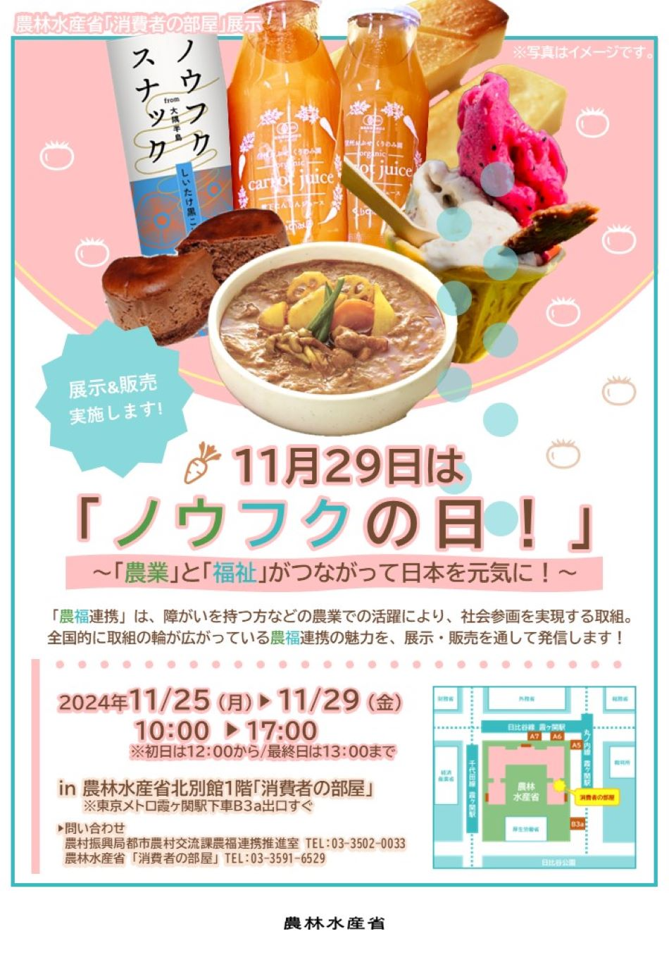 展示内容のチラシ