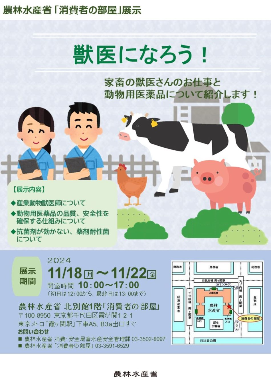 展示内容のチラシ