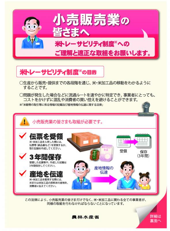 小売業者向けパンフレット