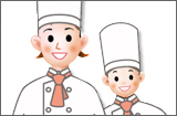 料理教室関係者のイラスト