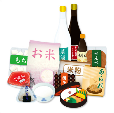 米トレーサビリティ対象品目イラスト