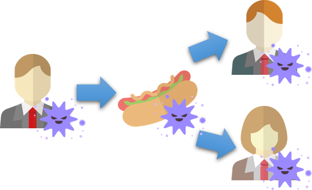 ノロウイルス感染図