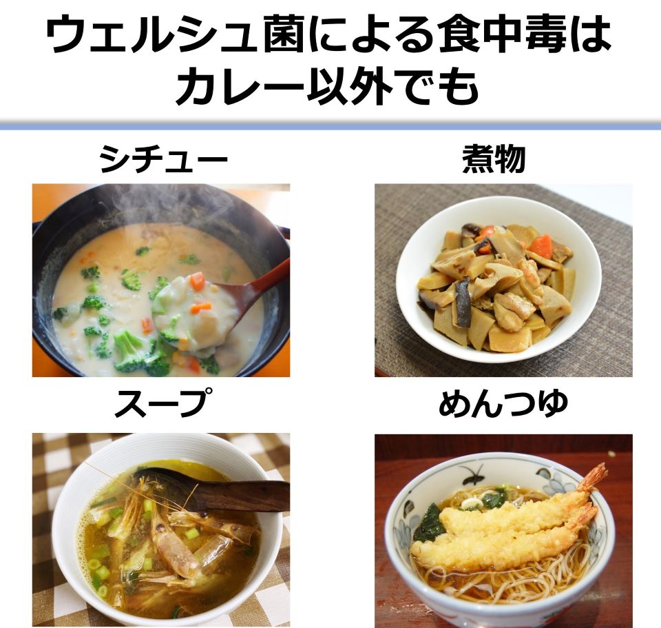 ウェルシュ菌による食中毒はカレー以外でも