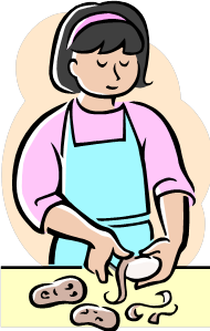 ジャガイモの皮むき