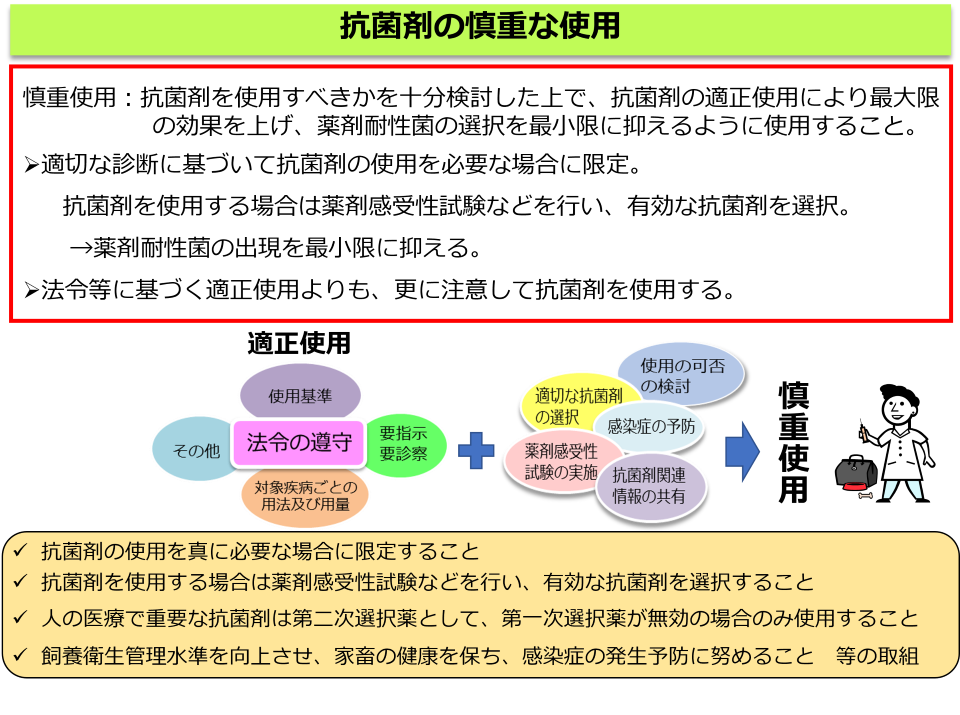 抗菌剤の慎重な使用