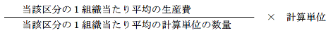 計算単位当たり生産費の算出