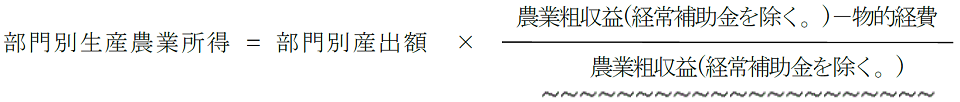 部門別生産農業所得の推計
