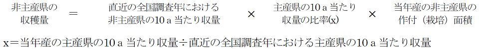 非主産県の収穫量