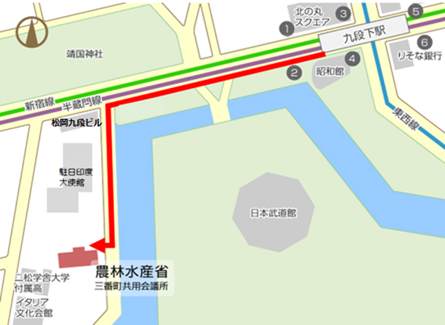 三番町共用会議所案内図