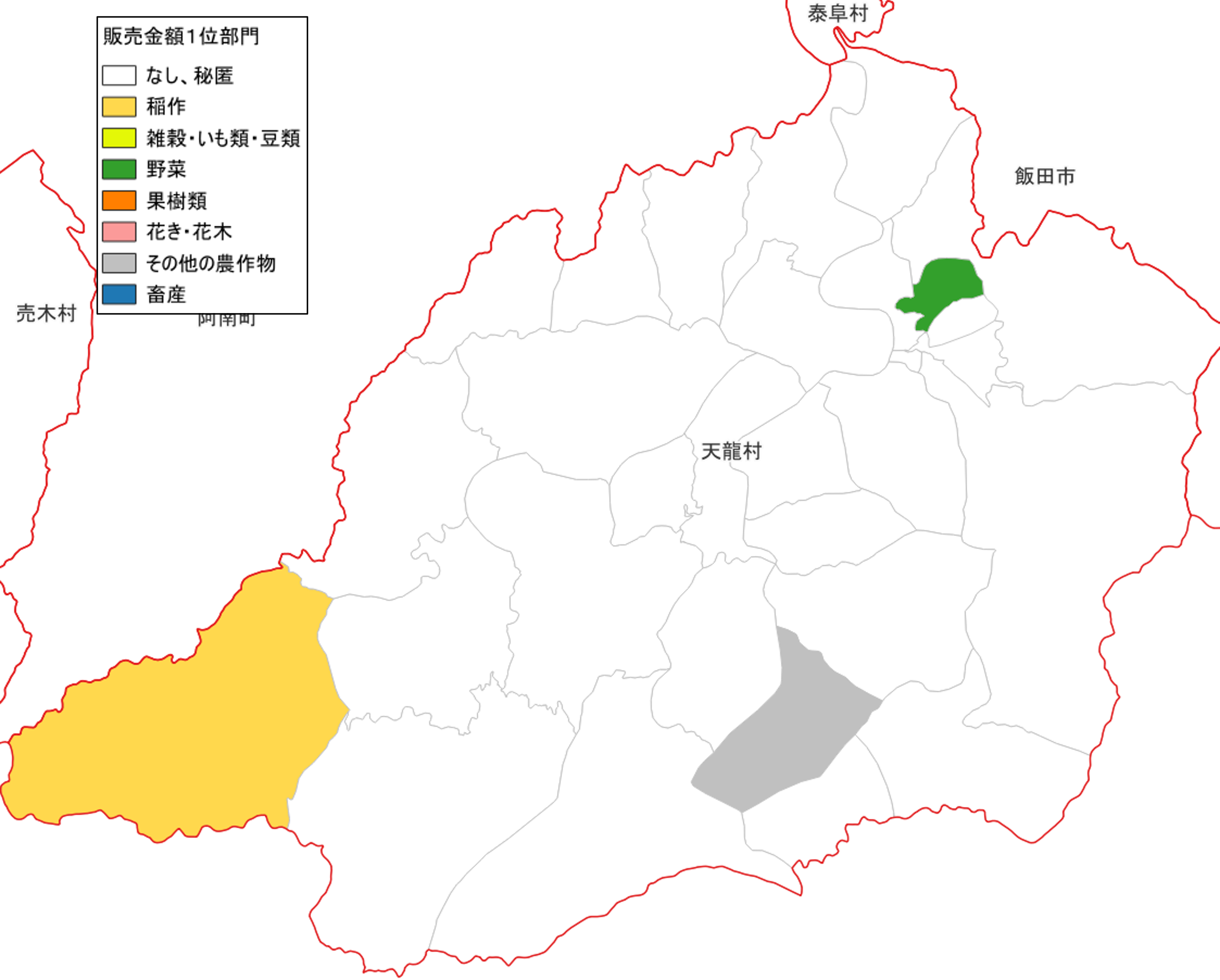 農産物販売金額1位部門経営体_天龍村
