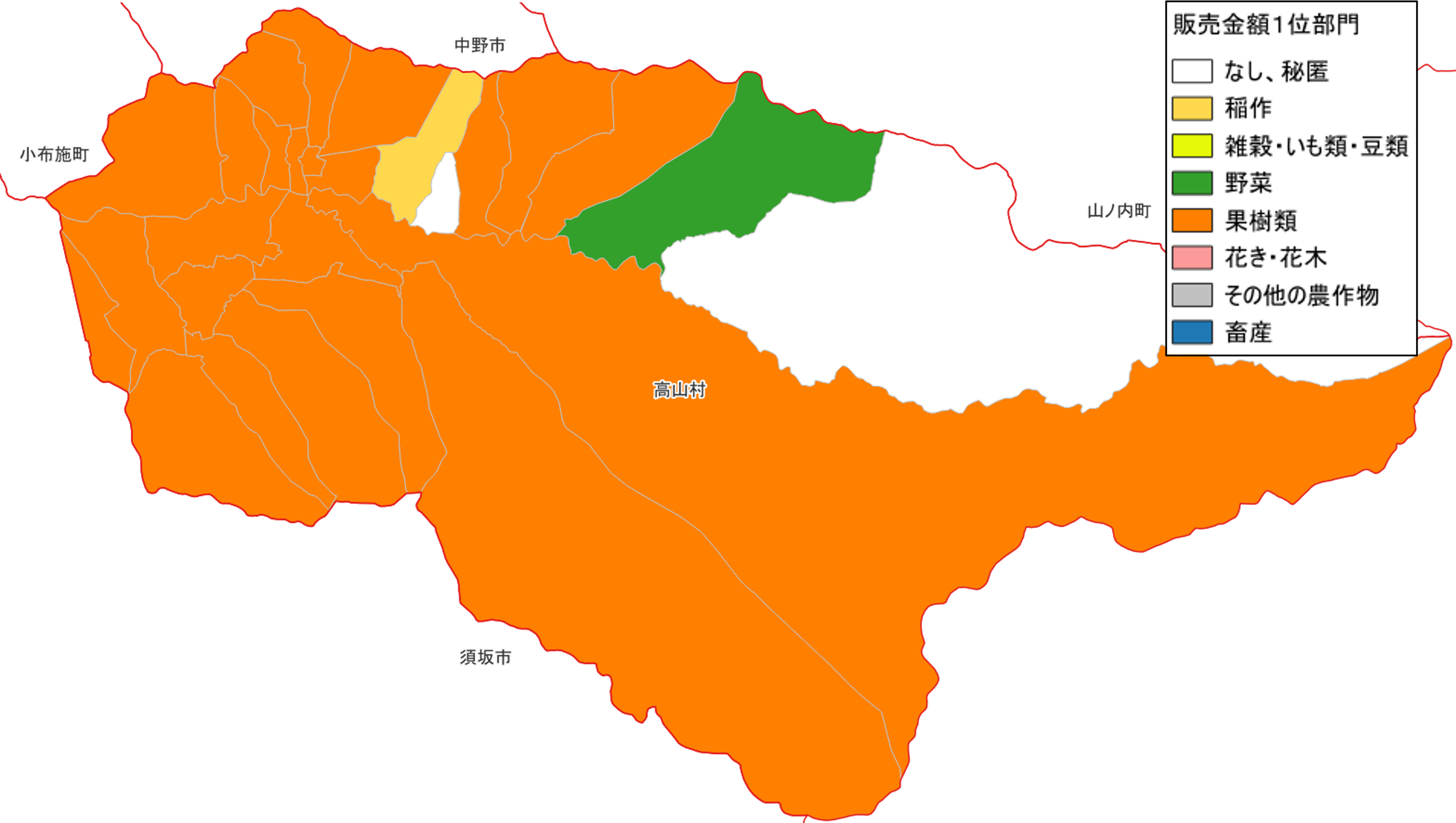 農産物販売金額1位部門経営体_高山村