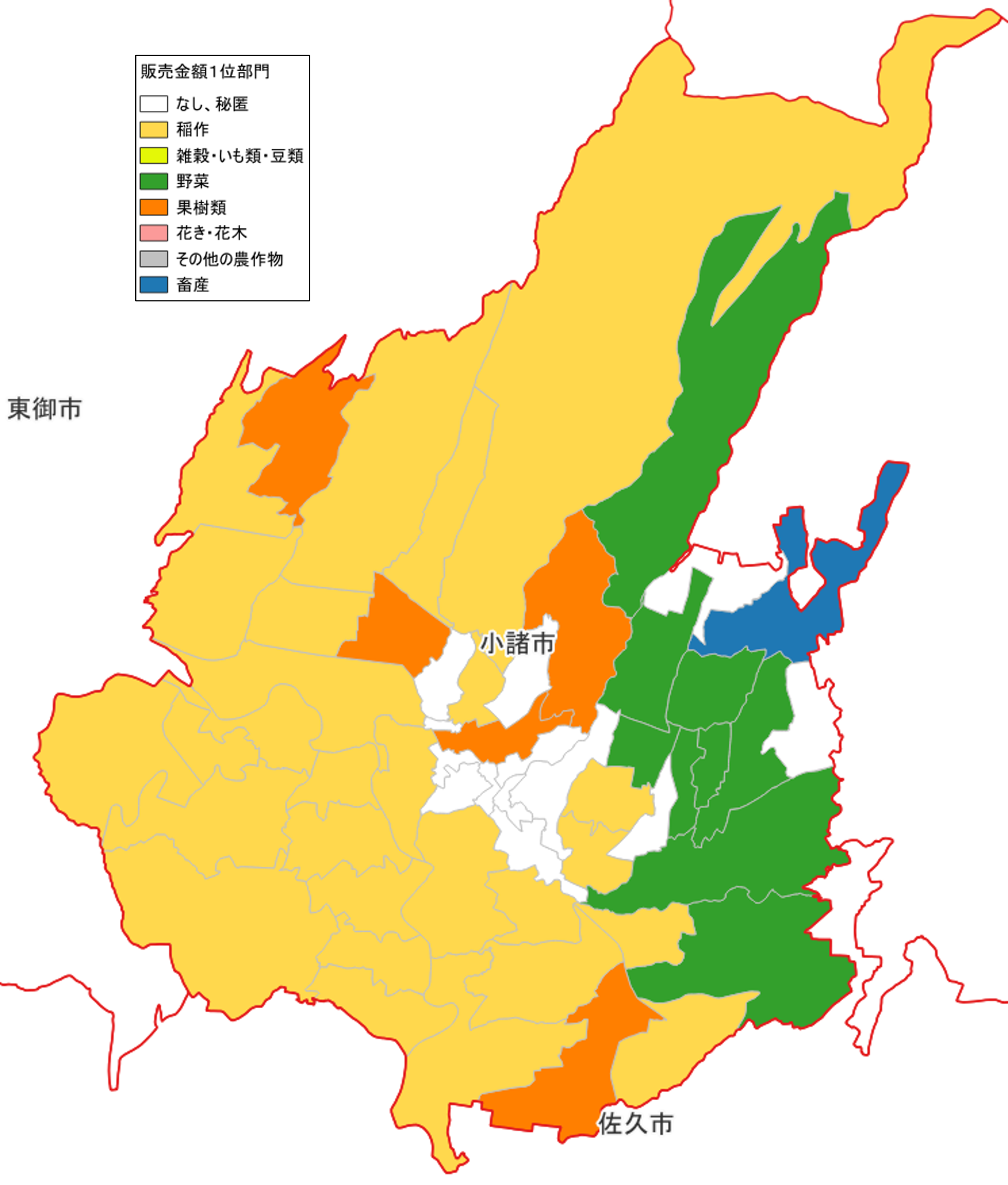 農産物販売金額1位部門経営体_小諸市