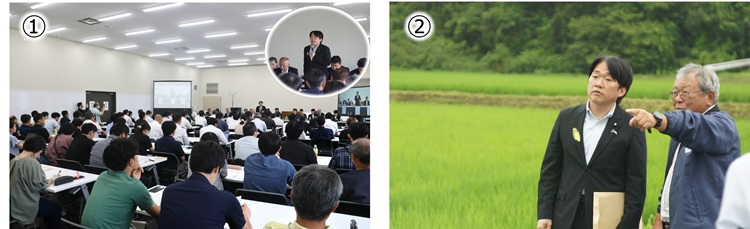 説明会と現地視察の様子