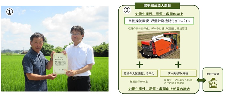 認定証授与の様子