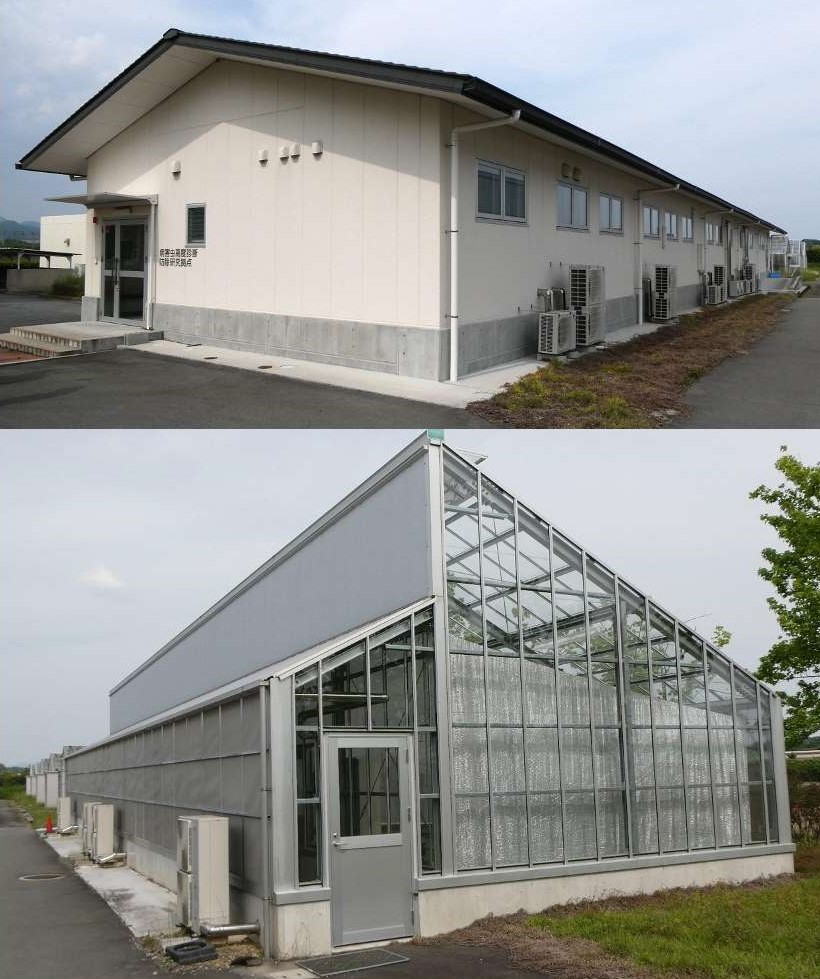 防除研究拠点と隔離温室