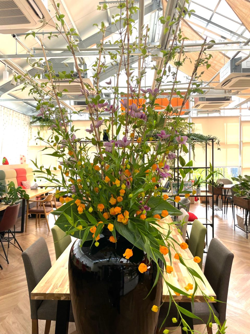 店内の花