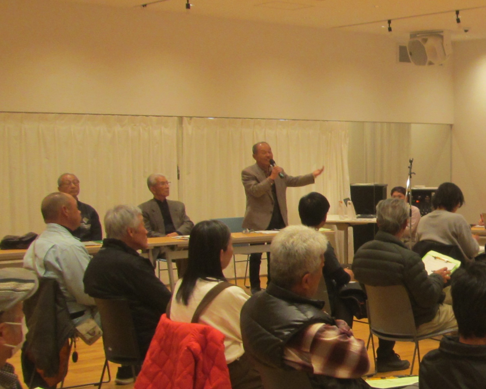 特別栽培米の生産者の講演の画像