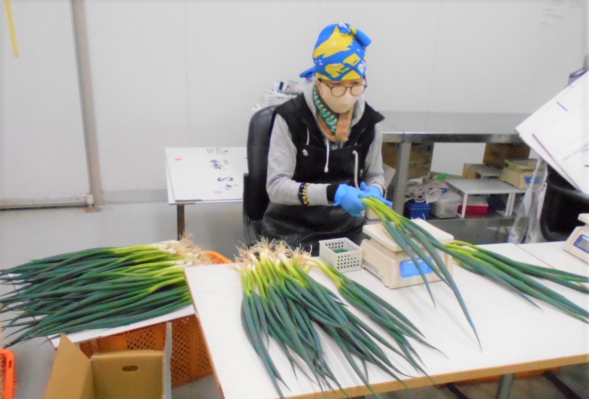 重量を量り袋詰めします。