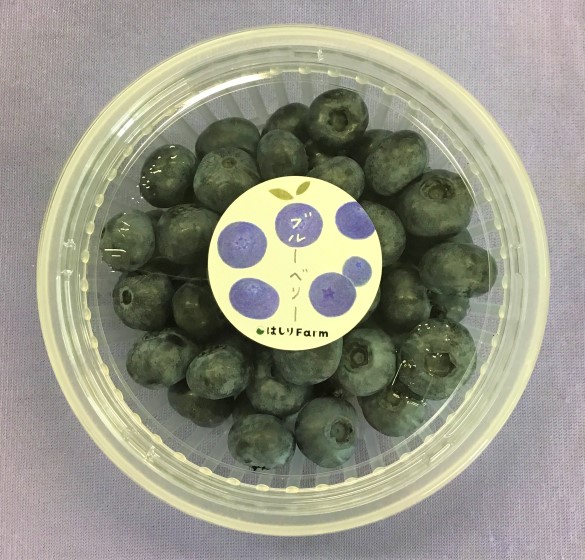 ブルーベリーのパック詰め