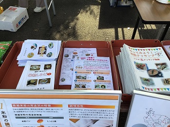 米粉を使用したレシピ等のチラシ