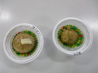 完成したじゃがバター