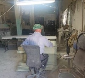 畳表仕上げ作業