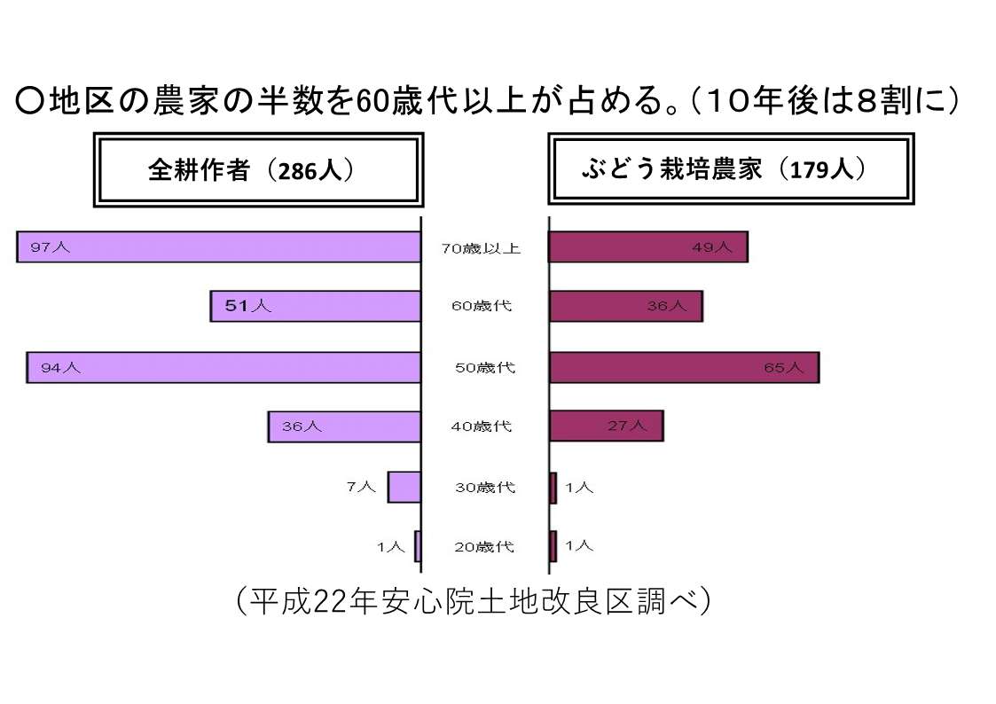 年代別耕作者数