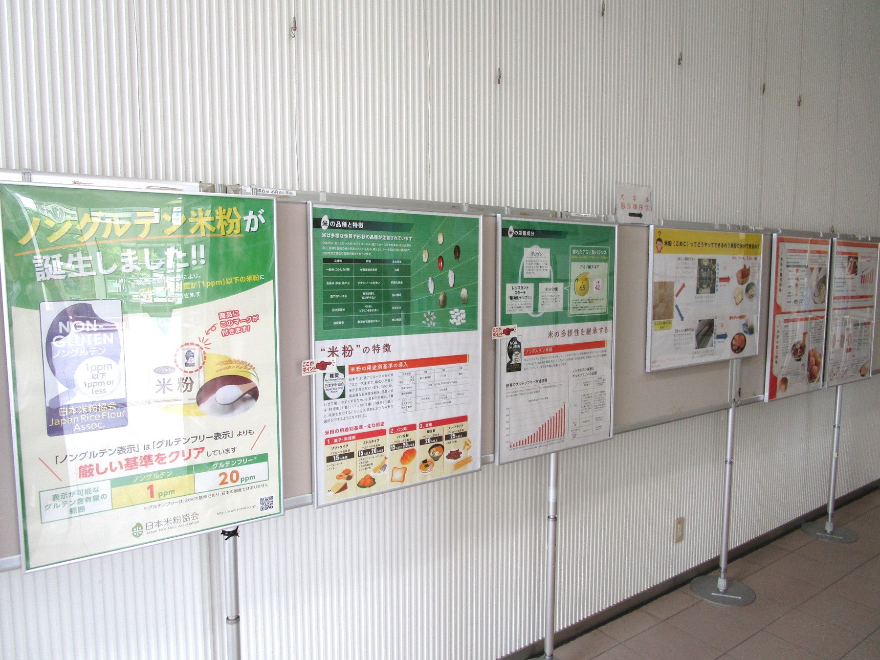 １階消費者の部屋　南側からの展示風景
