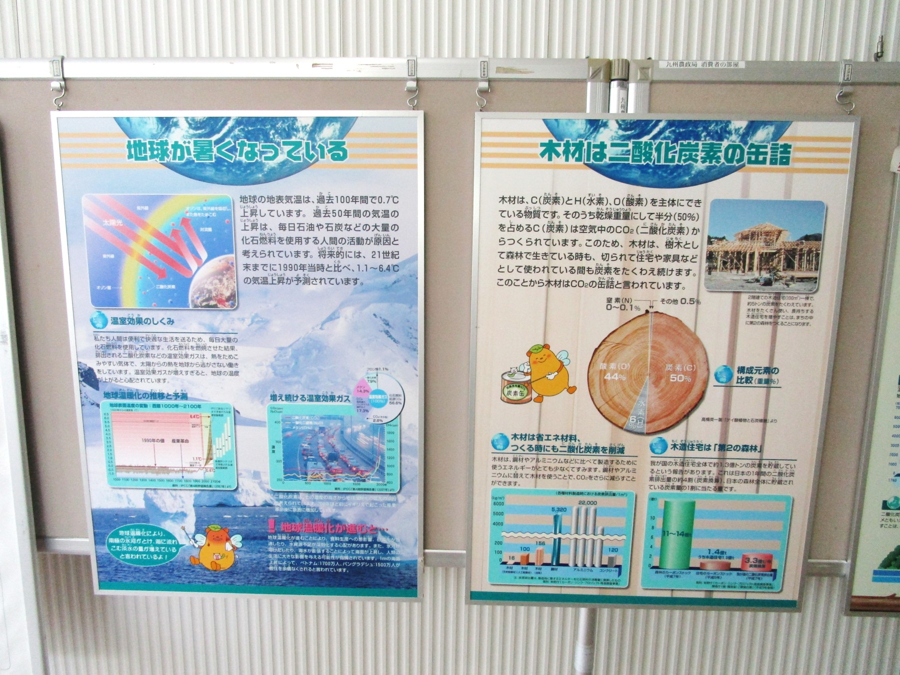 １階消費者の部屋パネル展示風景