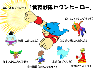 食育栄養マンガ『食育戦隊セブンヒーロー』