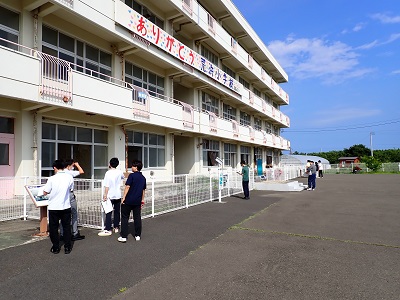 震災遺構荒浜小学校の見学
