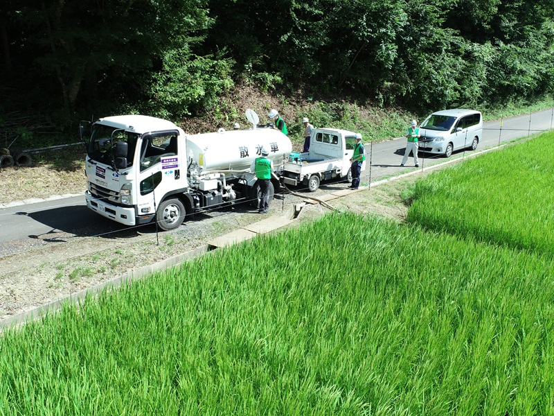 水田への注水