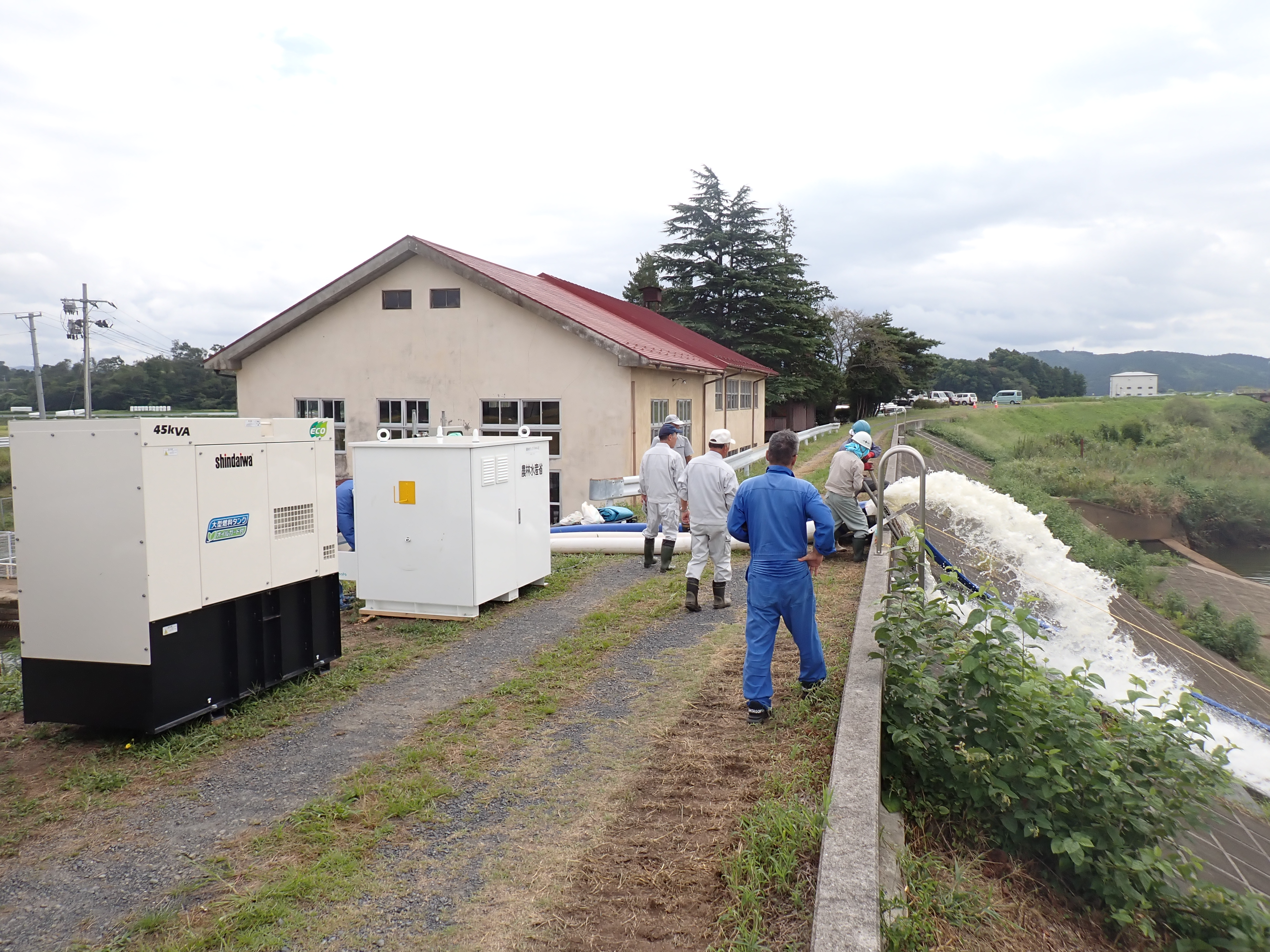 洪水ポンプ運転訓練