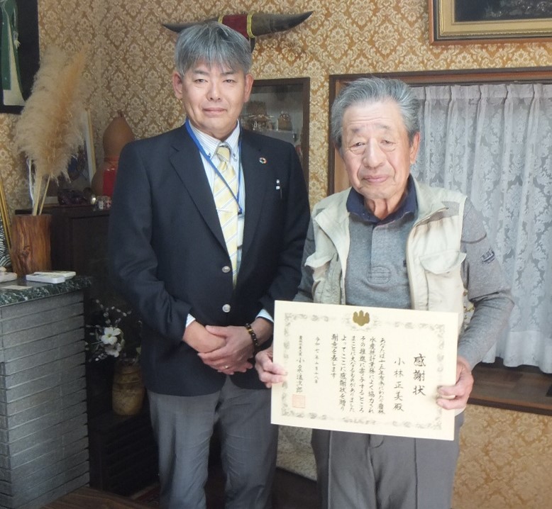 小林 正美さん(右)と中川地方参事官（左）