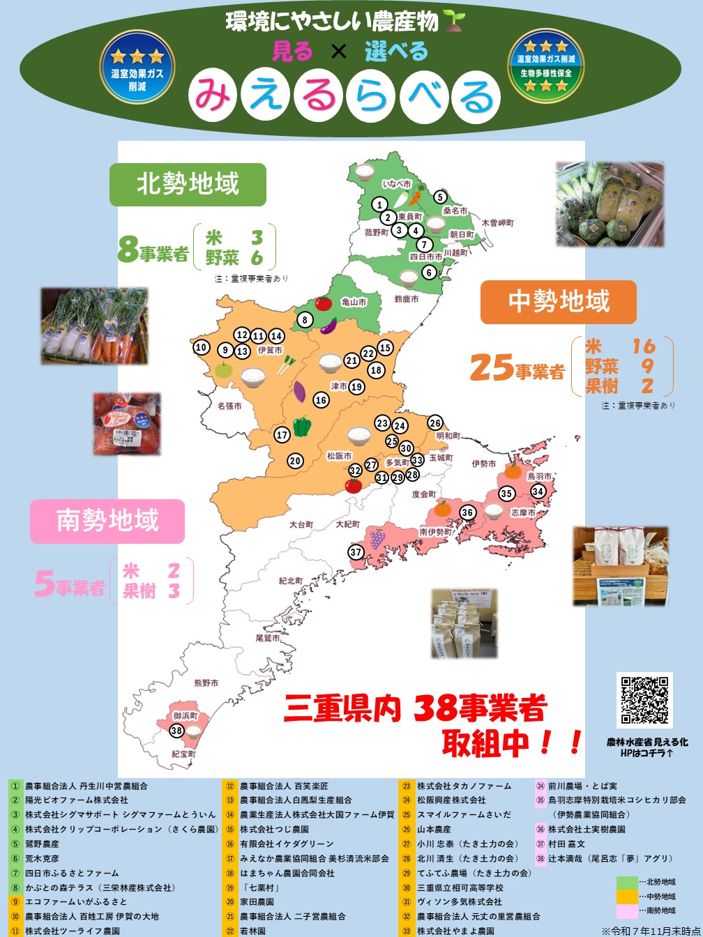 みえるらべる三重県内取り組み地図