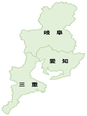 東海３県のイラスト