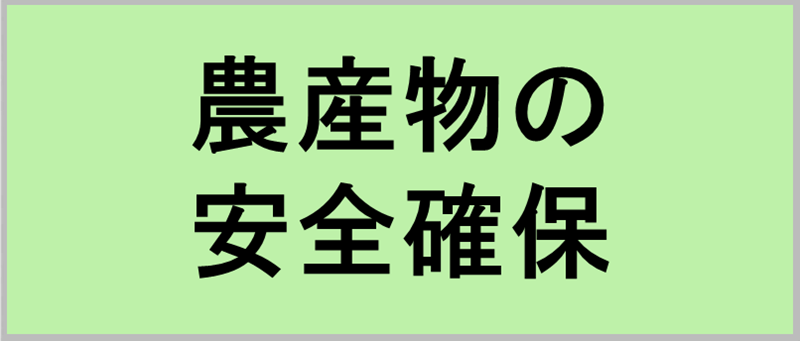 農産物の安全確保
